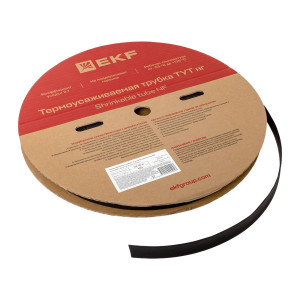 Термоусаживаемая трубка ТУТ нг 16/8 черная рулон PROxima tut-16-b