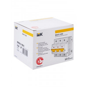 Выключатель автоматический модульный 3п C 100А 15кА ВА47-150 KARAT IEK MVA50-3-100-C