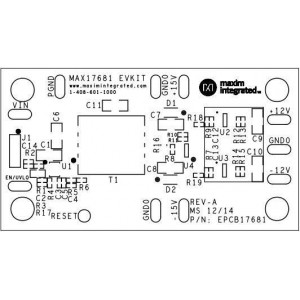 MAX17681EVKITE#, Средства разработки интегральных схем (ИС) управления питанием MAX17681 EVAL KIT