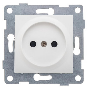 Розетка 1-м СП Ugra 16А 250В без заземл. защ. шторки механизм бел. С11Р2-001