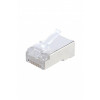 Разъем PLUG-8P8C-U-C6-SH-100 (8P8C) под витую пару кат. 6 (50/50микродюйм) экранир. универс. (для ож и мж кабеля) (уп.100шт) 49358