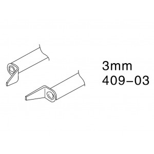 Насадки д/термопинцета ZD 409-03, Наконечник 409-03 для демонтажного термопинцета ZD-409.Предназначен для монтажа и демонтажа SMD компонентов.
