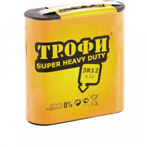 Батарейка Трофи 3R12-1S SUPER HEAVY DUTY Zinc (10/100/4800) C0034622