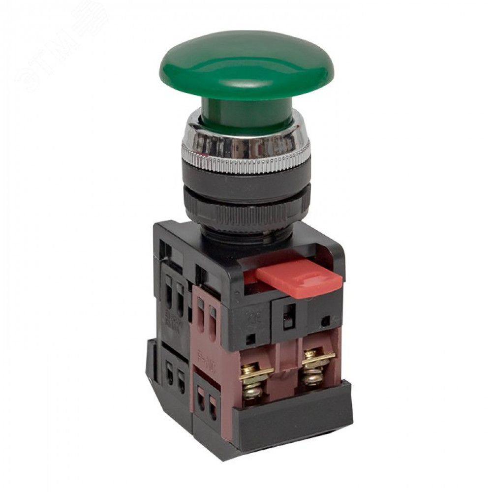 Изображение товара Кнопка AEA-22 зеленая NO+NC Грибок PROxima pbn-aea-g