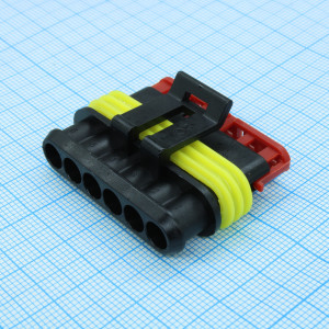 CKK7061-1.5-21B, Корпус разъема, серия 1.5, розетка, 6 контактов, шаг-6мм Operating Voltage 24V