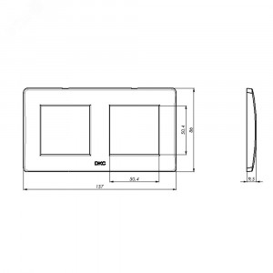 Рамка 2-м 2х2мод. Brava бел. RAL9016 75012W