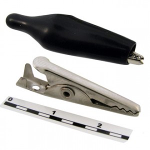 8-0025 BLACK, Зажим-крокодил 8-0025, черный