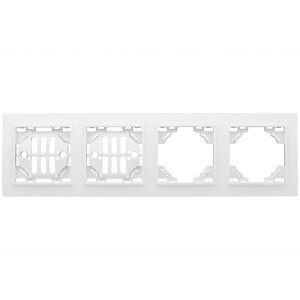 Рамка 4-м Минск горизонтальная бел. Basic ERM-G-304-10