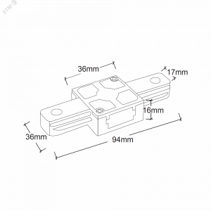 Коннектор I-образный PTR P CI-WH бел. (пластик) Pro JazzWay 5052055