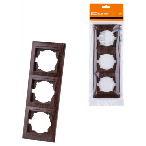 Рамка 3-х постовая вертикальная венге "Лама" SQ1815-0434