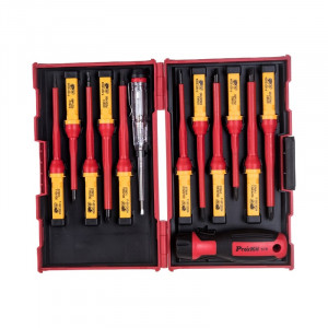 SD-V861, Набор сменных диэлектрических отверток. В наборе 11 различных отверток + детектор напряжения 220В