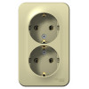 Изображение товара Розетка 2-м ОП Blanca 16А IP20 250В с заземл. без защ. шторок с изолир. пластиной беж. SE BLNRA010217