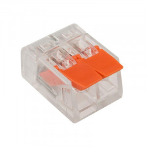 Клемма компактная многоразовая 221-412 2-проводная 0.14-4.0кв.мм 07-5202