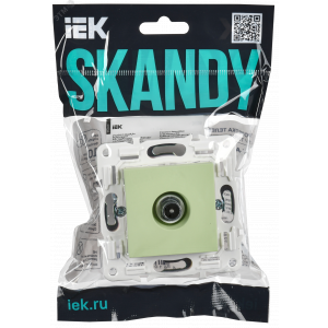 SKANDY Розетка TV проходная SK-A17G мятный IEK SK-A10-P-K06