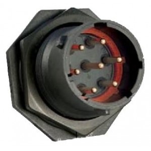UTS7147PSCR, Стандартный цилиндрический соединитель 7P Pin Receptacle Jam Nut Size 14