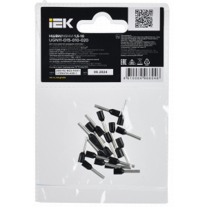 Наконечник НШВИ 1.5-10 черн. (уп.20шт) IEK UGN11-D15-010-020