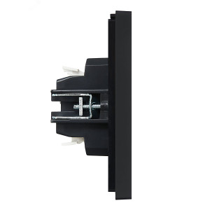 Выключатель проходной 2-кл. СП FORTE&PIANO 10А FP108 с индикацией черн. IEK FP-V22-1-10-1-K02