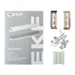 Светильник светодиодный линейный ДБО-60 белый 24Вт 6500К 590x65x70 IP20 LUMA EKF LBL-60-24-W-6500