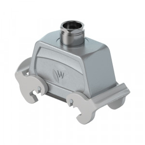 Крышка разъема BAS GOT GK 24 M32 A0, Крышка разъема на кабель, типоразмер 24B, с уплотнителем, 1 кабельный ввод M32x1,5, IP54, с верхним расположением, с двумя защелками, материал корпуса: алюминиевый сплав