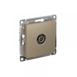 Розетка телевизионная проходная TV AtlasDesign 4дБ механизм шампань SE ATN000592