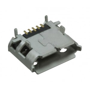 10118194-0001LF, Conn Micro USB Type B RCP 5 POS 0.65mm Solder RA SMD 5 Terminal 1 Port T