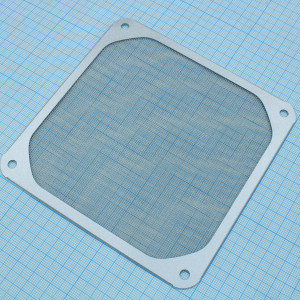 FGF-120/M/SL, Фильтр-сетка для вентилятора, серебристый металлический каркас 120х120мм