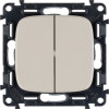 Изображение товара Выключатель 2-кл. СП Valena Allure 10А IP20 250В с лицев. панелью безвинтов. зажимы механизм сл. кость Leg 752805