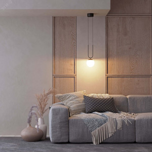 Светильник SP-BEADS-HANG-U-R130-10W Day4000 (BK-GD, 275 deg, 230V) 036526, Подвесной светильник. Мощность 10 Вт, св. поток 710 лм, 71 лм/Вт, дневной 4000 K, CRI>90, угол 275°, напряжение питания 230 В. Черно-золотой круглый корпус из алюминия и стали, рассеиватель стекло, степень защиты IP20. Размер: диаметр 130 мм, высота ножки