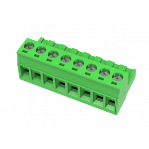 Розеточный разъем на кабель MC-RB5.08H13C-0001, Розеточный разъем, прямой, на кабель, шаг: 5.08 мм, 13 полюсов, фиксация провода винтовая, исполнение: стандартное, 320V, 18A, цвет: зеленый