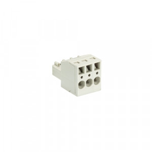 Розеточный разъем на кабель 8513 BFK/3 TOP, Розеточный разъем, прямой, на кабель, шаг: 3.5 мм, 3 полюса, фиксация провода пружинная, исполнение: с маркировкой, 250V, 8А, цвет: серый