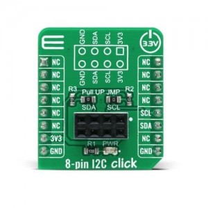 MIKROE-4241, Средства разработки интерфейсов 8-pin I2C Click