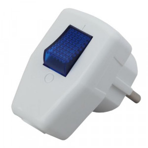 Вилка с заземл. с выкл. 16А бел. Vx5-W Б0039675