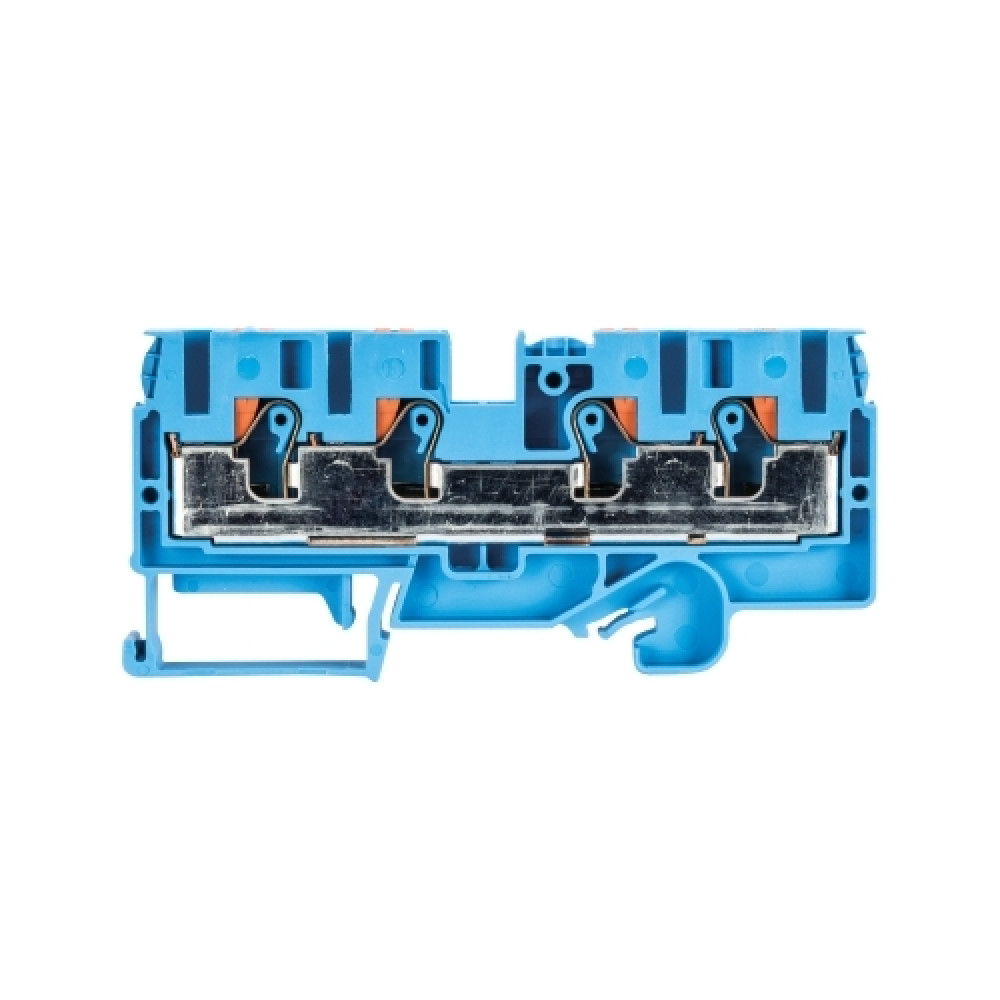 Изображение товара Проходная клемма WTP 6/10 D2/2 BL 4 точки соединения DIN35 синий