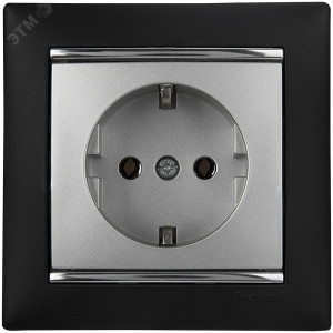 Розетка 1-м СП Valena 16А IP20 с заземл. на винтах механизм алюм. Leg 770120