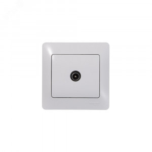 Розетка телевизионная проходная TV 1-м СП Glossa 4дБ механизм бел. SE GSL000192