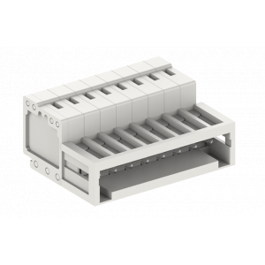 Розеточный разъем на кабель 435402/100, Розеточный разъем, прямой, на кабель, шаг: 3.5 мм, 2 полюса, фиксация провода пружинная, исполнение: с разгрузкой от натяжения, 160V, 10A, цвет: серый