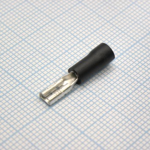FDD1.25-110(5)  Black, наконечник кабельный ножевой (гнездо) с изоляцией 0.5х2.8мм, сеч. пров. 0.5-1.5мм2