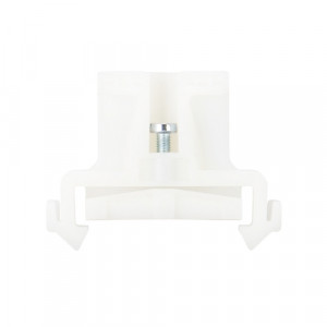 Концевой стопор 9708/S35, Концевой стопор тип зажима: винт, материал: пластик, ширина: 5 мм, цвет: белый, тип монтажа: DIN35