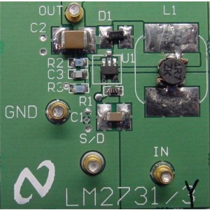 LM2731YEVAL/NOPB, Средства разработки интегральных схем (ИС) управления питанием LM2731Y EVAL BOARD