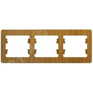 Рамка 3-м Glossa горизонт. дер. дуб SE GSL000503