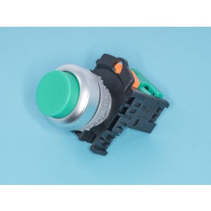 TN2BAG-1A, Кнопка управления выступающая, с фиксацией, d 30 мм, НР, зеленая