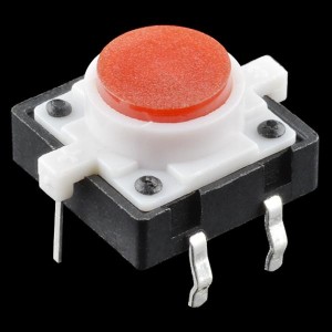 COM-10442, Принадлежности SparkFun LED Tactile Button - Red