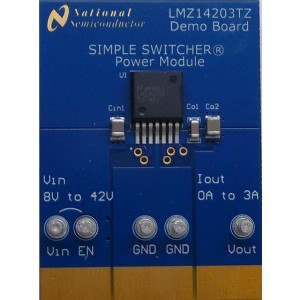LMZ14203DEMO/NOPB, Средства разработки интегральных схем (ИС) управления питанием LMZ14203 DEMO BOARD