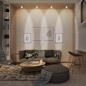 Светильник OL28 WH/BK под лампу GX53 IP44 настенно-потолочный спот черн./бел. Б0055581