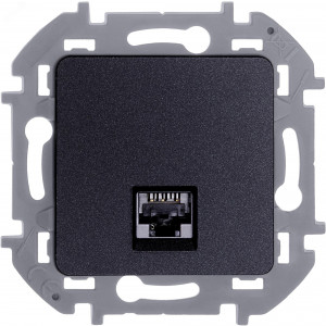 Информационная розетка RJ 45 категория 6 UTP INSPIRIA антрацит 673833