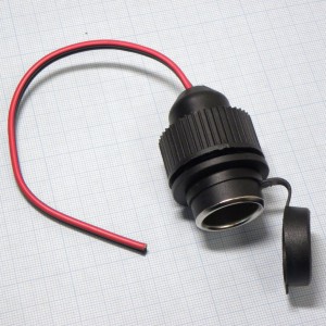 гнездо автоприкур. на  прибор с гайкой, гнездо автоприкуривателя на панель