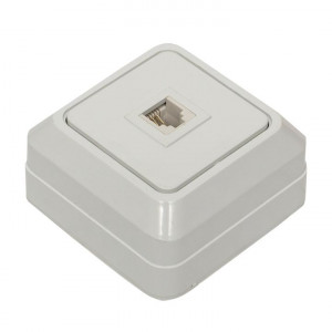 Розетка Phone 1-мест. бел. Рим EKF PROxima