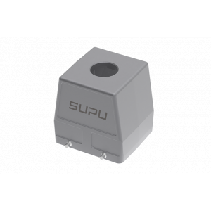 Крышка разъема S32B-TE-4B-M32, Крышка разъема на кабель, типоразмер 32B, без уплотнителя, 1 отверстие с резьбой для кабельных вводов M32x1,5, с верхним расположением, без защелок (упоры для двух защелок), материал корпуса: алюминиевый сплав