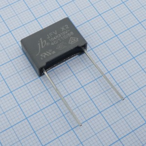 JFV0A9104K150000B, Пленочный помехоподавляющий конденсатор X2  0.1мкФ, 310VАС, радиальные выводы с шагом 15мм, 18x6x12мм