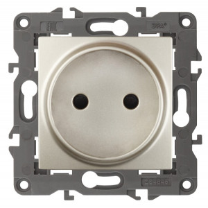14-2105-04 Розетка 2P, 16A-250В, IP20, Elegance, шампань (10/100/2800) Б0034287